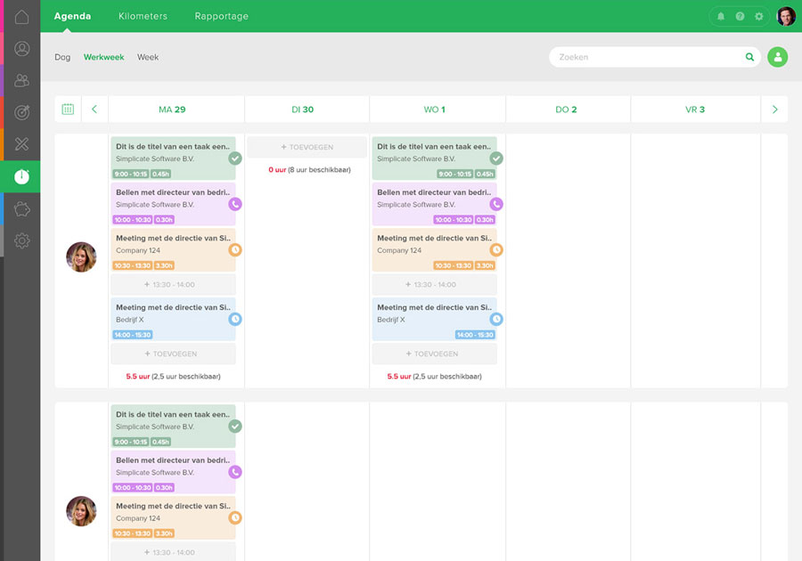 Simplicate screenshot